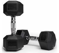 Northern Hex Dumbbell Set Rubber Heavy Weights with Metal Handles Anti-Rolling for Weight Lifting Bodybuilding Exercise Workout Strength Training Home Gym 1kg-50kg Pairs Sets (8KG x2 Dumbbells)