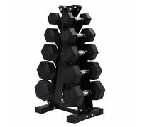 NORTHERN Hex Dumbbell Set 2.5kg-12.5kg with 5-Tier A-Frame Dumbbell Rack - Weight Set & Storage Stand for Home Gym Strength Training
