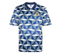 Score Draw Northern Ireland 1990 Away Shirt Blue/White Small Polycotton