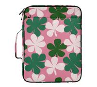 Northern Ireland Clover Leaf Pink Green Hanging Expandable File 7 Pockets A4 Letter Size with Zipper Closure for Home Office File Folder with Zipper para guardar