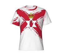 Northern Ireland Flag Color 3D Printed Patriotic Tight T Shirt Tees Sport Soccer Shirts Multicolor