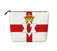 Northern Ireland Flag Faux Linen Makeup Pouch-Lightweight Travel Case