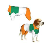Northern Ireland Flag Pet One-Piece T-Shirt, Black Full Printed 95% Polyester 5% Spandex Dog Shedding Proof Pullover Onesie, Breathable Stretchy Pet Shirt For Indoor Outdoor Walking Party Holiday