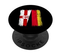 Northern Ireland Germany Half Flag PopSockets Adhesive PopGrip