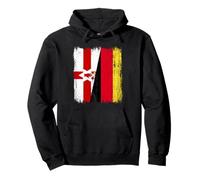 Northern Ireland Germany Half Flag Pullover Hoodie