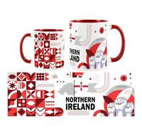 Northern Ireland Mug - Great Britain Flag Travel N Ireland Holiday Tea/Coffee Gift Red Ceramic Cup