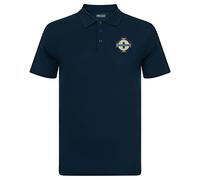 Northern Ireland Official Football Gift Mens Crest Polo Shirt Navy Blue Medium