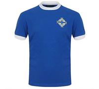 Northern Ireland Official Football Gift Mens Retro No.11 Away Shirt Blue XL