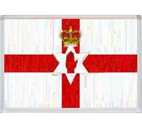 Northern Ireland - 'Rustic Style Print' National Country Flag - Jumbo Fridge Magnet