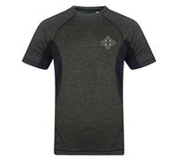 Northern Ireland T-Shirt Mens Poly - Official Gift - Olive Green Marl Large