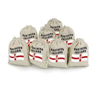 Northern Ireland U.K. Reusable Drawstring Bags 8 Pcs Jewellery Favour Pouch Christmas Halloween Candy