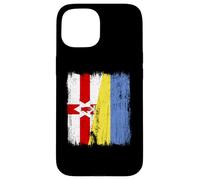 Northern Ireland Ukraine Half Flag Northern Irish Ukrainian Case for iPhone 15