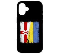 Northern Ireland Ukraine Half Flag Northern Irish Ukrainian Case for iPhone 16