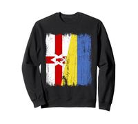 Northern Ireland Ukraine Half Flag Northern Irish Ukrainian Sweatshirt