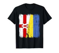 Northern Ireland Ukraine Half Flag Northern Irish Ukrainian T-Shirt