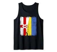 Northern Ireland Ukraine Half Flag Northern Irish Ukrainian Tank Top