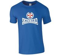 Northern Irish Skinhead Large Logo Men's T-Shirt - Northern Ireland Flag Skin Head T Shirt (UK, Alpha, 3XL, Regular, Regular, Royal)