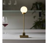 Northern LED rechargeable table lamp Snowball brass-coloured 2700 K