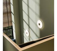 Northern LED wall light Glint, Ø 25 cm, glass, opal white