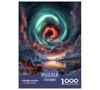 Northern Lights 1000 Piece Jigsaw Puzzle For Adults Challenging Game Stress Relief Puzzle Cultivate The Spirit of Teamwork for Family Decorations 38x26cm/1000pcs