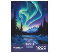 Northern Lights 1000 Piece Jigsaw Puzzle For Adults Family Challenge Toys Stress Relief Puzzle Cultivate The Spirit of Teamwork for Family Decorations 38x26cm/1000pcs