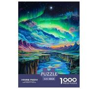 Northern Lights 1000 Piece Jigsaw Puzzles for Adults Natural Scenery Fun Challenging Brainteasing Perfect for Relaxation Creativity 38x26cm/1000pcs