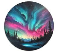 Northern Lights 1000 Piece Jigsaw Puzzles Round Puzzles For Adults And Kids Creative Challenging & Educational Art 1000pcs (67.5x67.5cm)