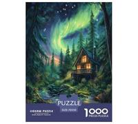 Northern Lights 1000 Pieces Jigsaw Puzzles For Adults Family Challenge Toys Stress Relieving Entertainment Cultivate The Spirit of Teamwork for Family Decorations 70x50cm/1000pcs