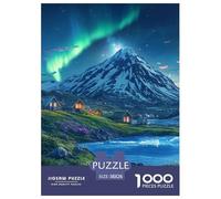 Northern Lights 1000pcs Paper Jigsaw Puzzles Scenery Aurora Impossible Puzzle Educational Games for Adults And Kids 38x26cm/1000pcs
