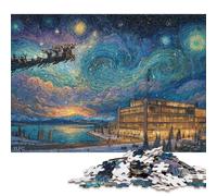 Northern Lights And Elk Wooden Jigsaw Puzzles for Adults Fun 1000 Piece Education Game Toy Intellectual Game Decoration Stress Relief Toy Relaxation And Intelligence 1000pcs (75x50cm)