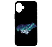 Northern Lights Aurora Borealis Bear Sky Design Case for iPhone 16 Plus
