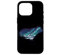 Northern Lights Aurora Borealis Bear Sky Design Case for iPhone 16 Pro