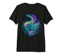 Northern Lights Aurora Borealis Nature Sky Design Premium T-Shirt