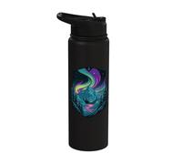 Northern Lights Aurora Borealis Nature Sky Design Stainless Steel Insulated Water Bottle