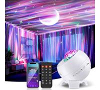 Northern Lights Aurora Projector, 15 Colors + Star Moon Northern Lights Galaxy Projector,Bluetooth Speaker & White Noise Star Projector Galaxy Light,Remote Moon Night Light Projector Kids Adults Gifts