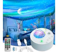 Northern Lights Aurora Sensory Light Star Projector Galaxy Projector with White Noise Machine, Bluetooth, Remote, Timer, Led Lights for Bedroom Decor Bedside Lamp Bedroom Accessories Women/Girls Gifts