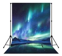 Northern Lights Backdrop for Photography, 5x7 FT | Seamless Background For Studio, Polyester Fabric, Roller Pocket On Top, Non Reflective Photo Backdrop Curtain For Photoshoot