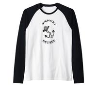 Northern Lights Baltic Sea Holiday Beach Boat Outfit for Sailors Raglan Baseball Tee