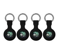 Northern Lights Bear Keychain Holder Case Compatible with AirTag Waterproof Silicone Shell Protective Case 4PCS