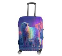 Northern Lights Bear Suitcase Cover Funny Luggage Protective Covers Travel