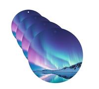 Northern Lights Car Air Freshener Cards for Women Men 4 Pack Cute Car Accessories Long Lasting Scent Car Diffuser Hanging Auto Aromatherapy Tablets Car Fresheners Gifts