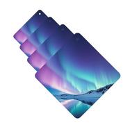 Northern Lights Car Air Freshener Cards for Women Men 4 Pack Cute Car Accessories Long Lasting Scent Car Diffuser Hanging Auto Aromatherapy Tablets Car Fresheners Gifts