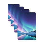 Northern Lights Car Air Freshener Cards for Women Men 4 Pack Cute Car Accessories Long Lasting Scent Car Diffuser Hanging Auto Aromatherapy Tablets Car Fresheners Gifts