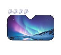 Northern Lights Car Windshield Sun Shade Foldable Car Front Window Sunshade for Sun, Heat and UV Rays, Auto Sun Blocker Visor Protector for Cars, SUVs Medium