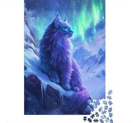 Northern Lights Cat 1000 Piece Jigsaw Puzzle, 70x50cm/1000pcs, for Adults, White Cardboard Pieces, Screen-Free Leisure And Time at Home