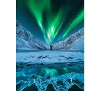 Northern Lights Diamond Art Kits Adults 5D Diamond Painting Snow Mountain Gem Art Adult Crafts DIY Full Drill Crystal Pictures 40x50 cm, Diamonds Embroidery for Home Wall Decor Gifts for Women yc-235