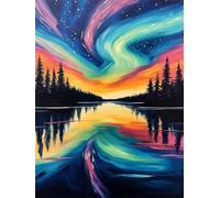 Northern Lights Diamond Art Kits Adults 5D Diamond Painting Starry Sky Gem Art Adult Crafts DIY Full Drill Crystal Pictures 60x80 cm, Diamonds Embroidery for Home Wall Decor Gifts for Women yc-251