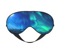 Northern Lights Double Sided Sleep Mask, Adjustable Blackout, Silk-Like Eye Mask for Sleeping,Travel, Soft, Breathable, Lightweight Comfortable Blindfold