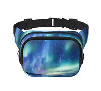 Northern Lights Fanny Pack Adjustable Crossbody Bag Large Waist Bag Travel Belt Bag Unisex Bum Bag