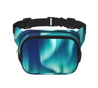 Northern Lights Fanny Pack for Men Women Fashion Running Waist Packs with 3 Zipper Pockets Waterproof Crossbody Belt Bag with Adjustable Strap Sports Hip Pack for Travel Wallet